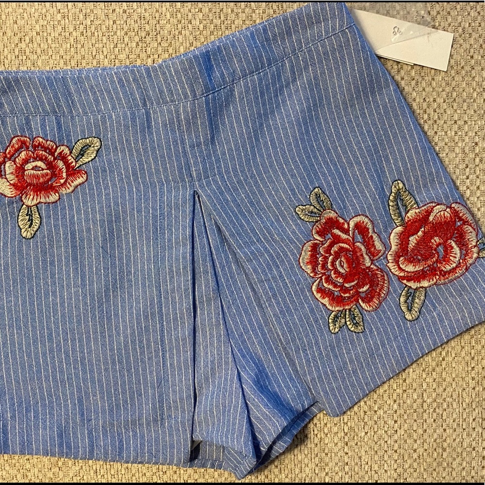 NWT Embroidered high-waisted Skirt / skort. XS